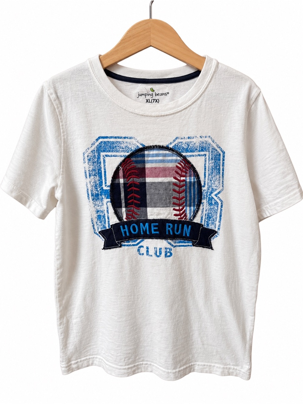 Jumping Beans Boys XL 7X Home Run Baseball Graphic T-Shirt EUC